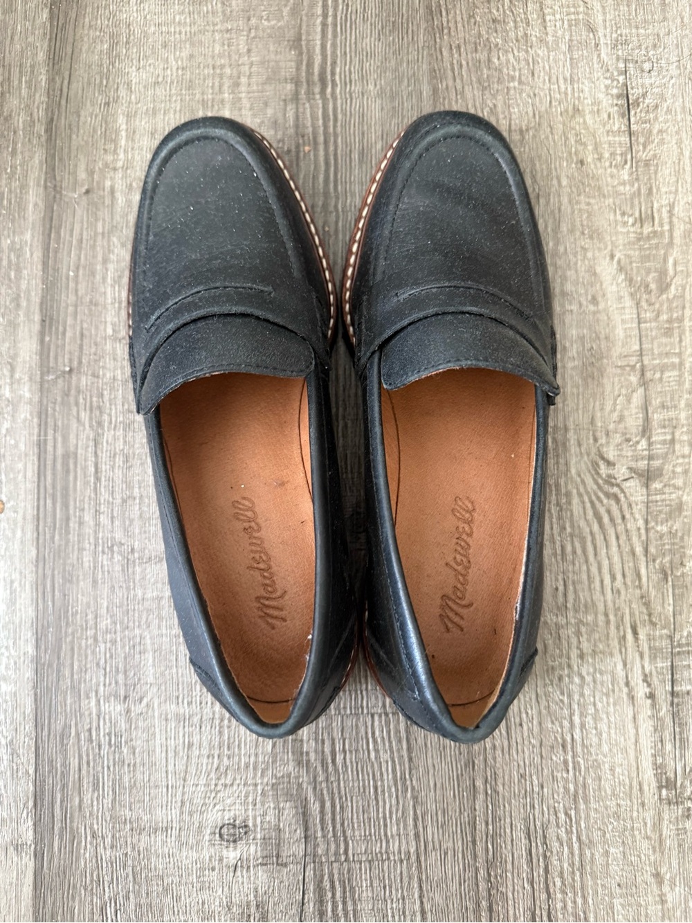 Madewell Women’s Black Suede Penny Loafers